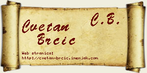 Cvetan Brčić vizit kartica